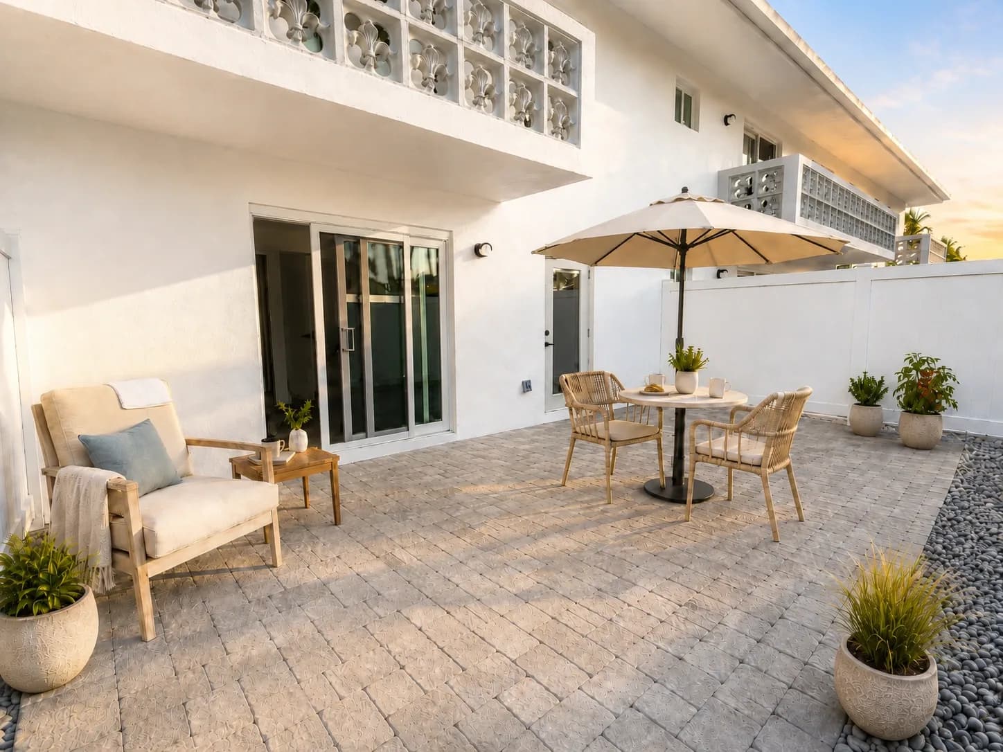 Ground Floor — Private Paver Patio