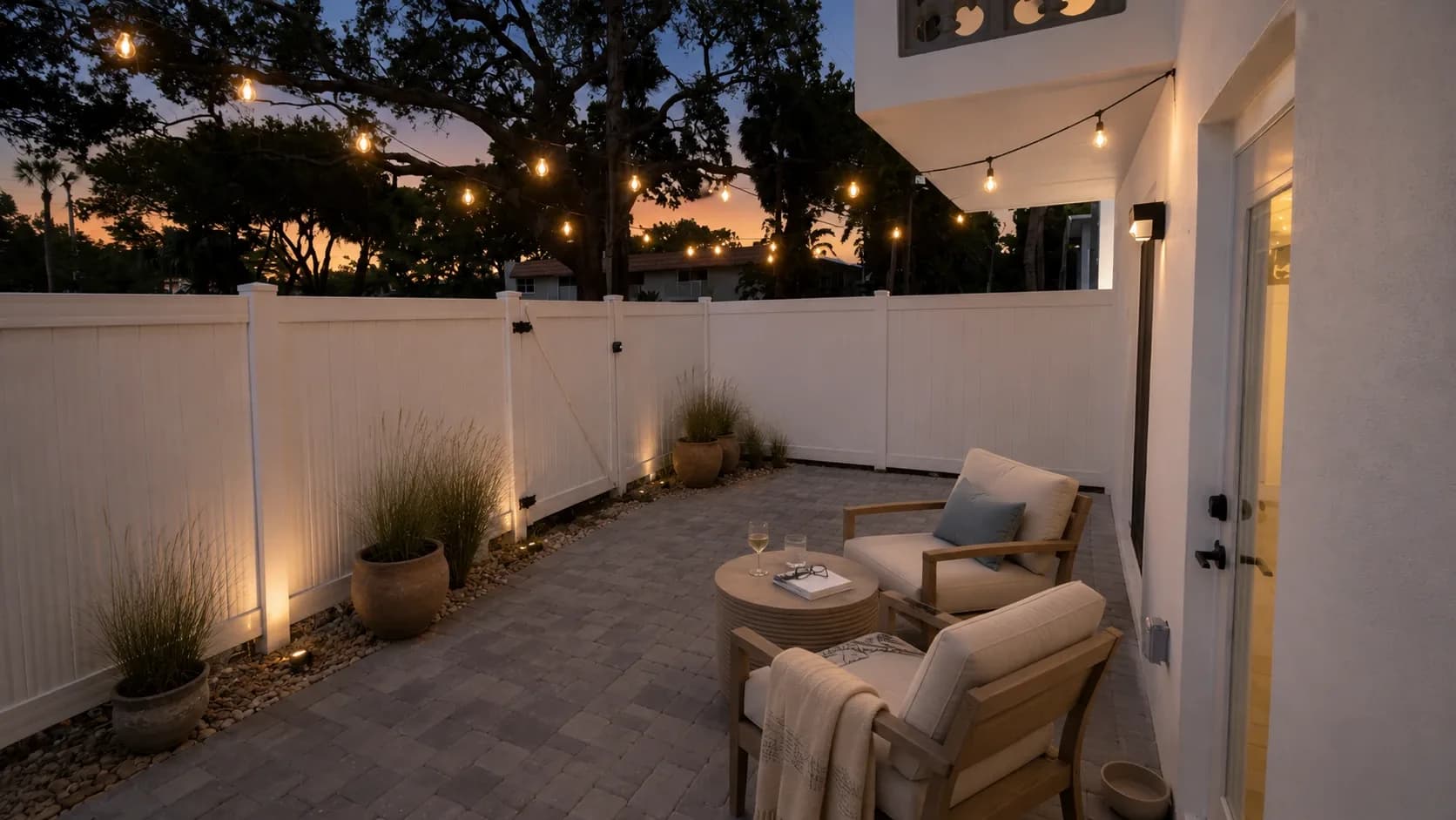 Evening Patio — Sunset Glow